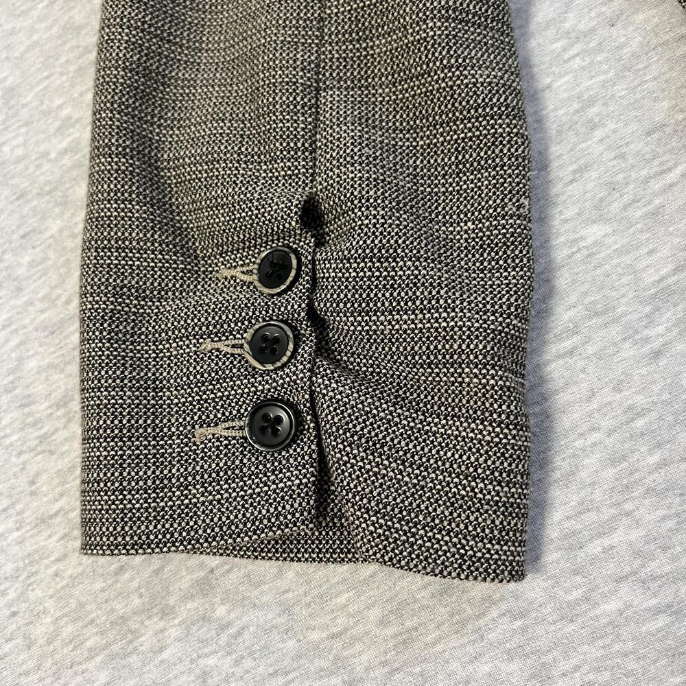 Cabi Blazer Womens 4 Brown Black Single Button 3/4 Sleeve Ruched Casual Career - Picture 12 of 16